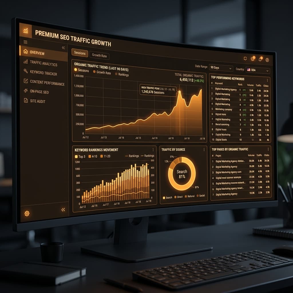 EstateVibe Organic Traffic Campaign mockup